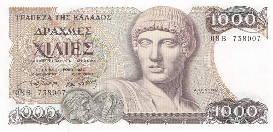 1000 Drachme 1987